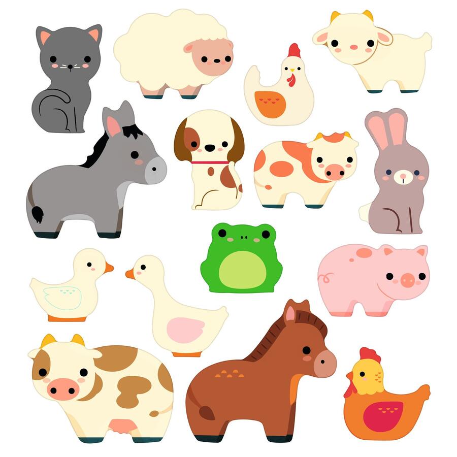 Stickers riposizionabili - Gli animali