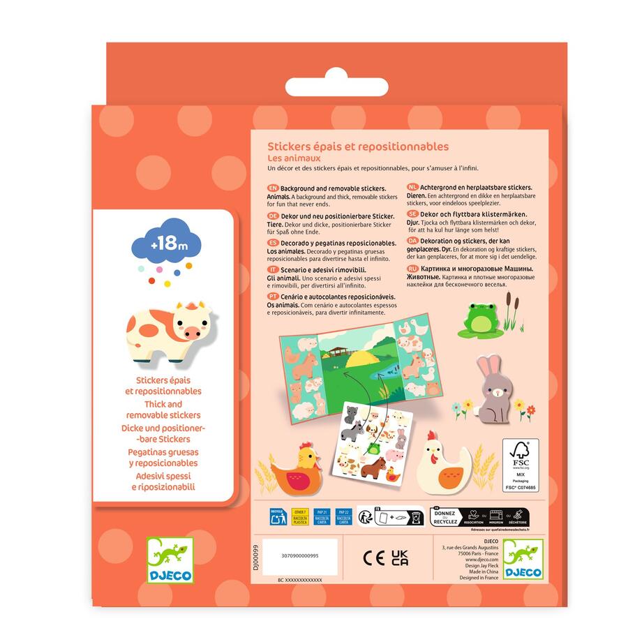 Stickers riposizionabili - Gli animali