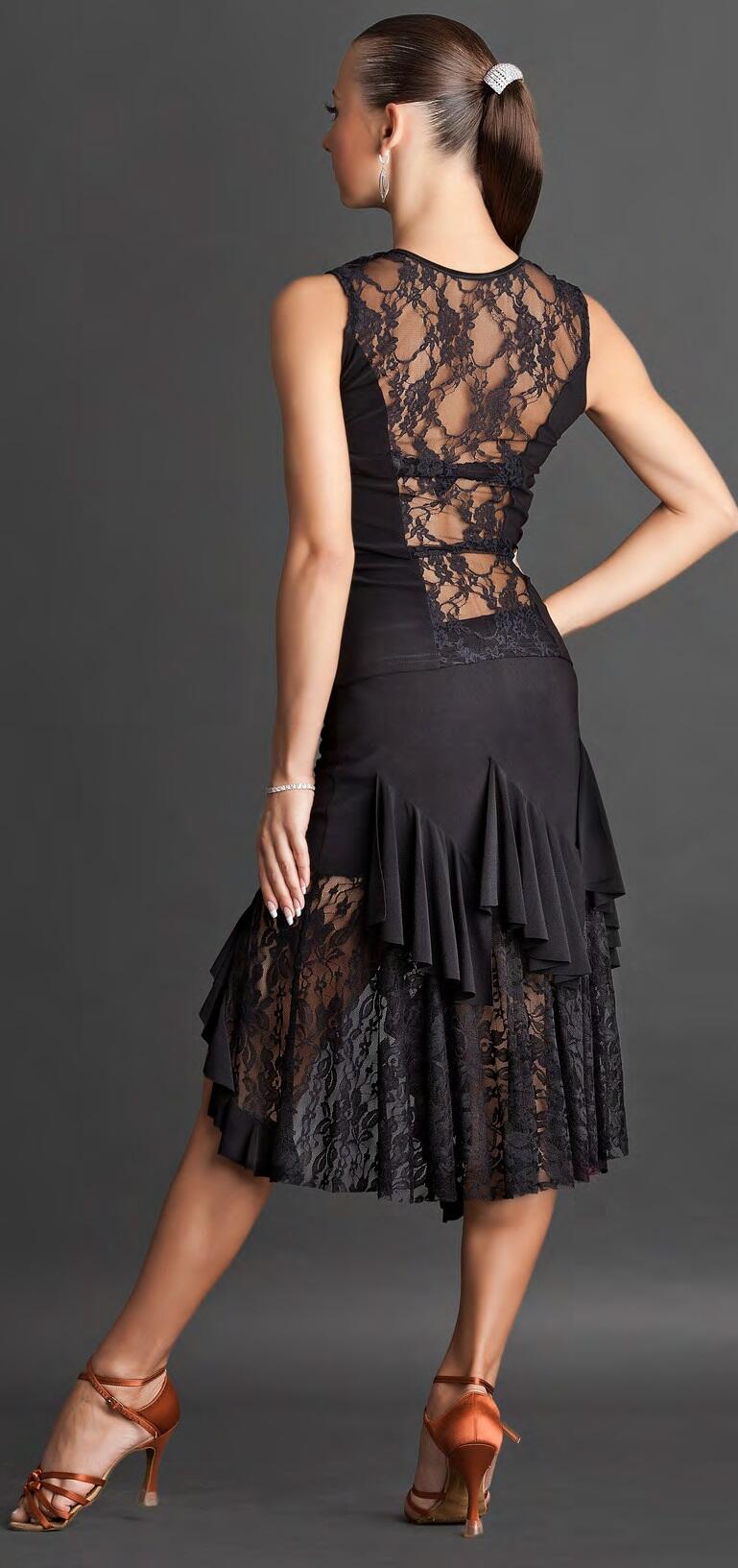 Elastic shirt with lace inserts U231