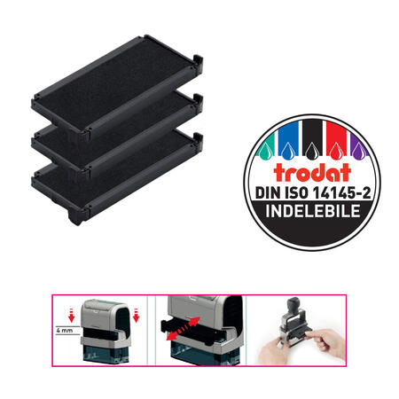 Tampone Ricambio per Timbro Autoinchiostrante TRODAT PRINTY 4915. conf. 3 pz