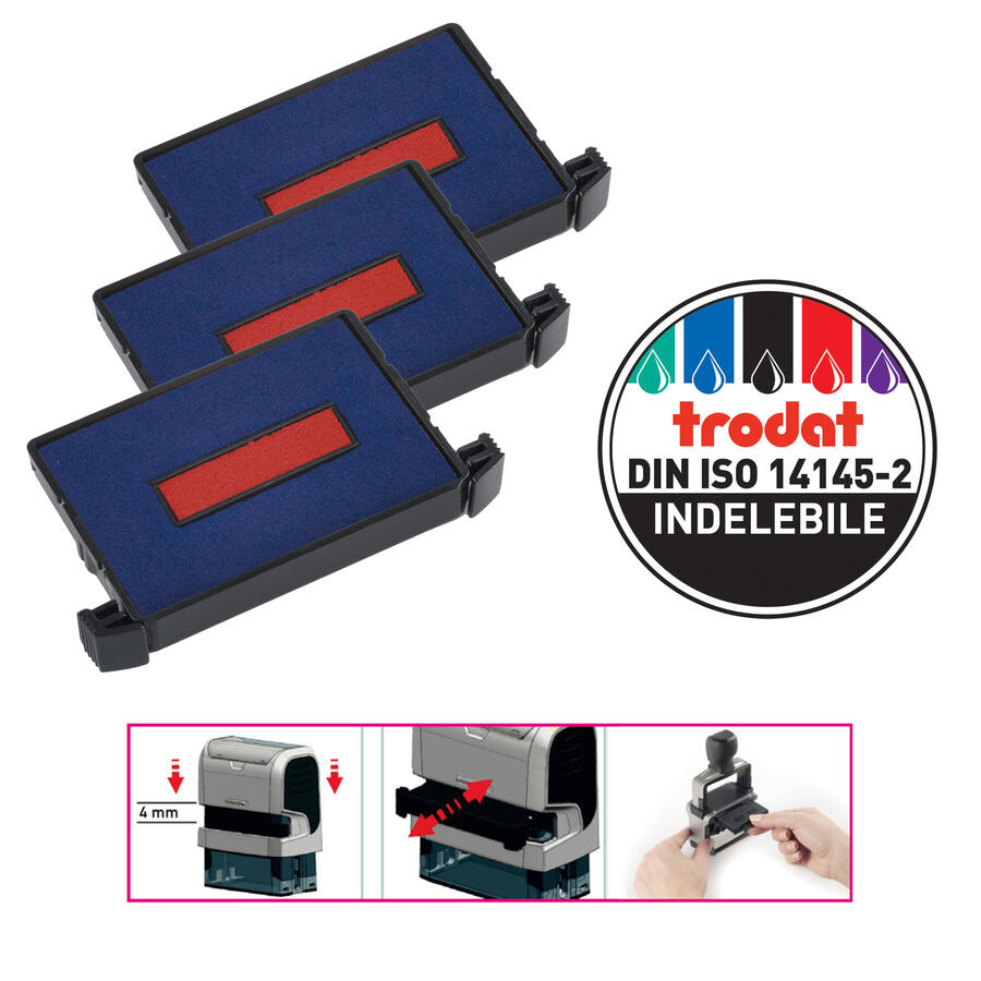 Tampone Ricambio per Timbro Autoinchiostrante TRODAT 4750 - conf. 3 pz