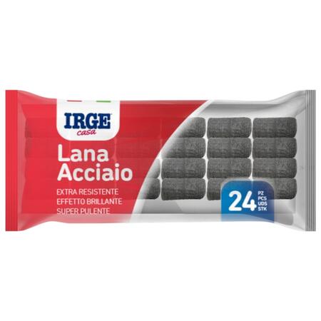 IRGE LANA ACCIAIO 24 ROTOLINI 100 GR (Confezione da 10 pezzi) 