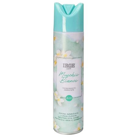 IRGE DEODORANTE AMBIENTE 300 ML MUSCHIO BIANCO (Confezione da 12 pezzi) 