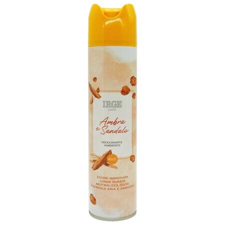 IRGE DEODORANTE AMBIENTE 300 ML AMBRA E SANDALO (Confezione da 12 pezzi) 