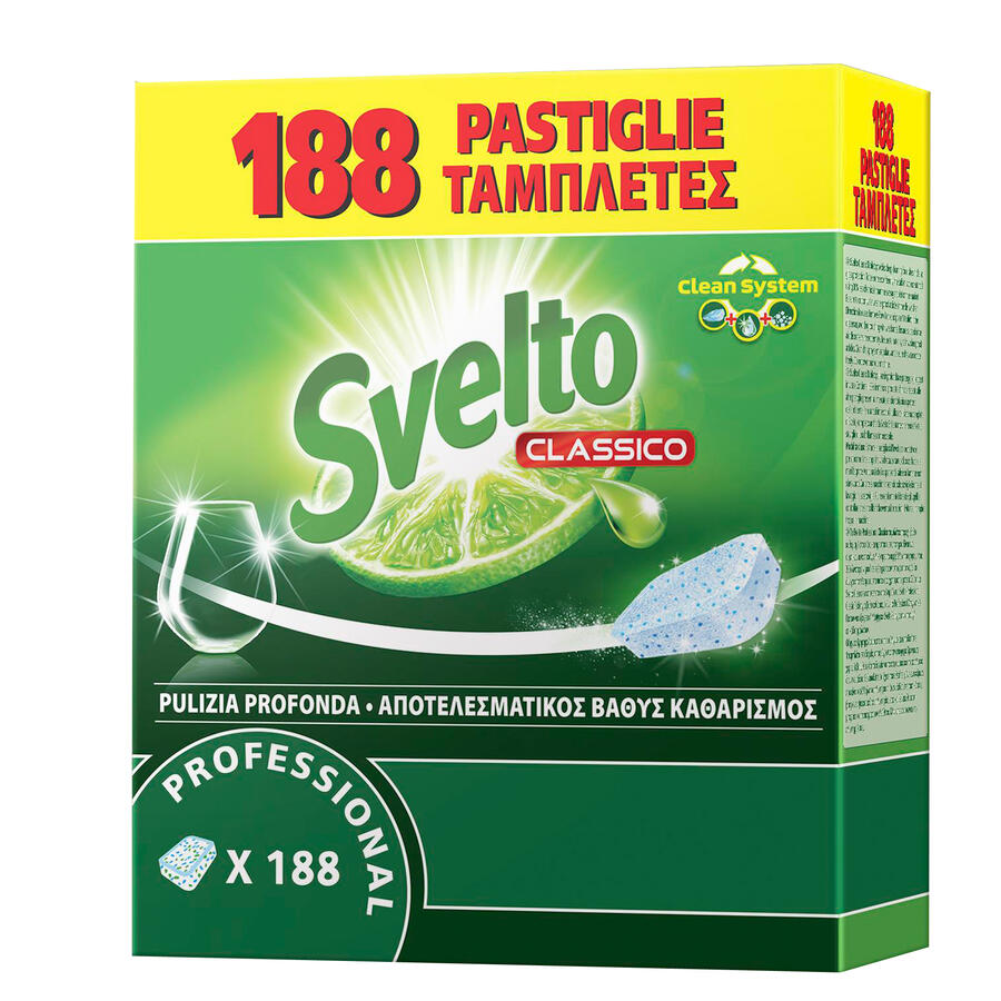 Fustino da 188 Pastiglie per Lavastoviglie SVELTO