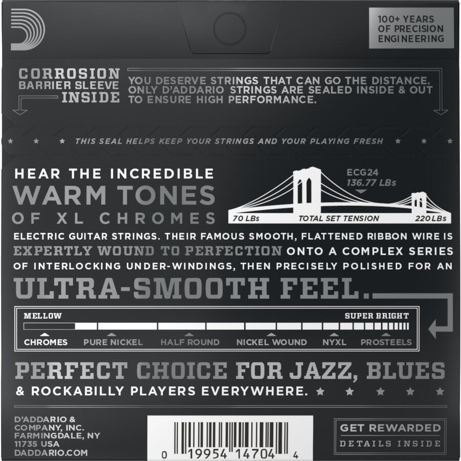 D'ADDARIO ECG24 Chromes Jazz Light