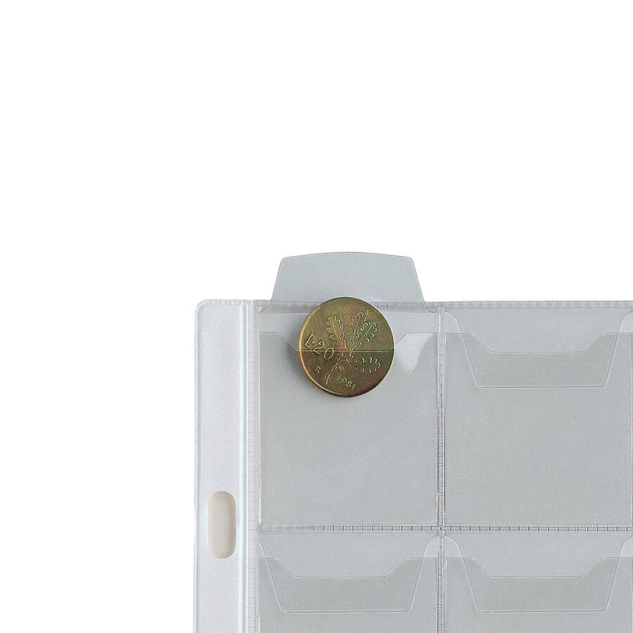 Buste Forate Porta Monete ERCOLE da 30 Tasche - PVC - A4 - SEI ROTA - conf. 10 pezzi