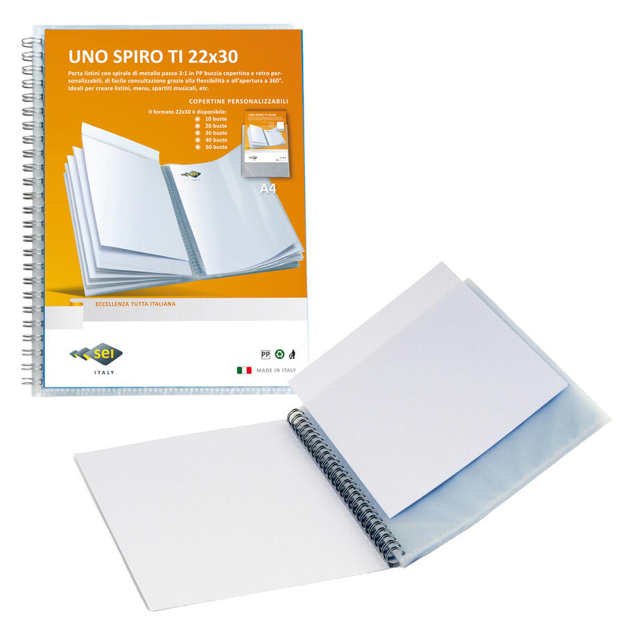 Portalistini Spiralato Personalizzabile UNO SPIRO TI 22x30 cm SEI ROTA
