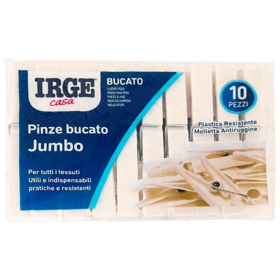IRGE PINZE BUCATO IN PLASTICA 10 PEZZI (Confezione da 12 pezzi) 