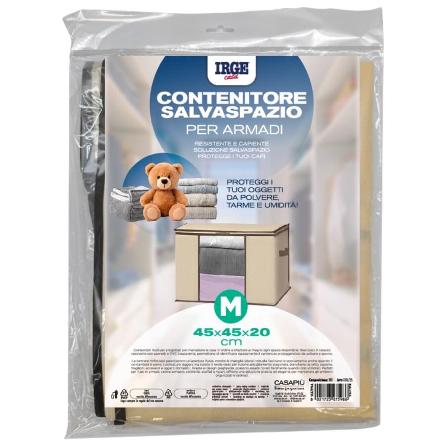 IRGE CONTENITORE SALVASPAZIO 45X45X20 CM (Confezione da 12 pezzi) 