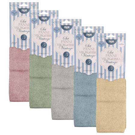 IRGE PANNO MICROFIBRA VINTAGE 30X35 CM (Confezione da 6 pezzi)