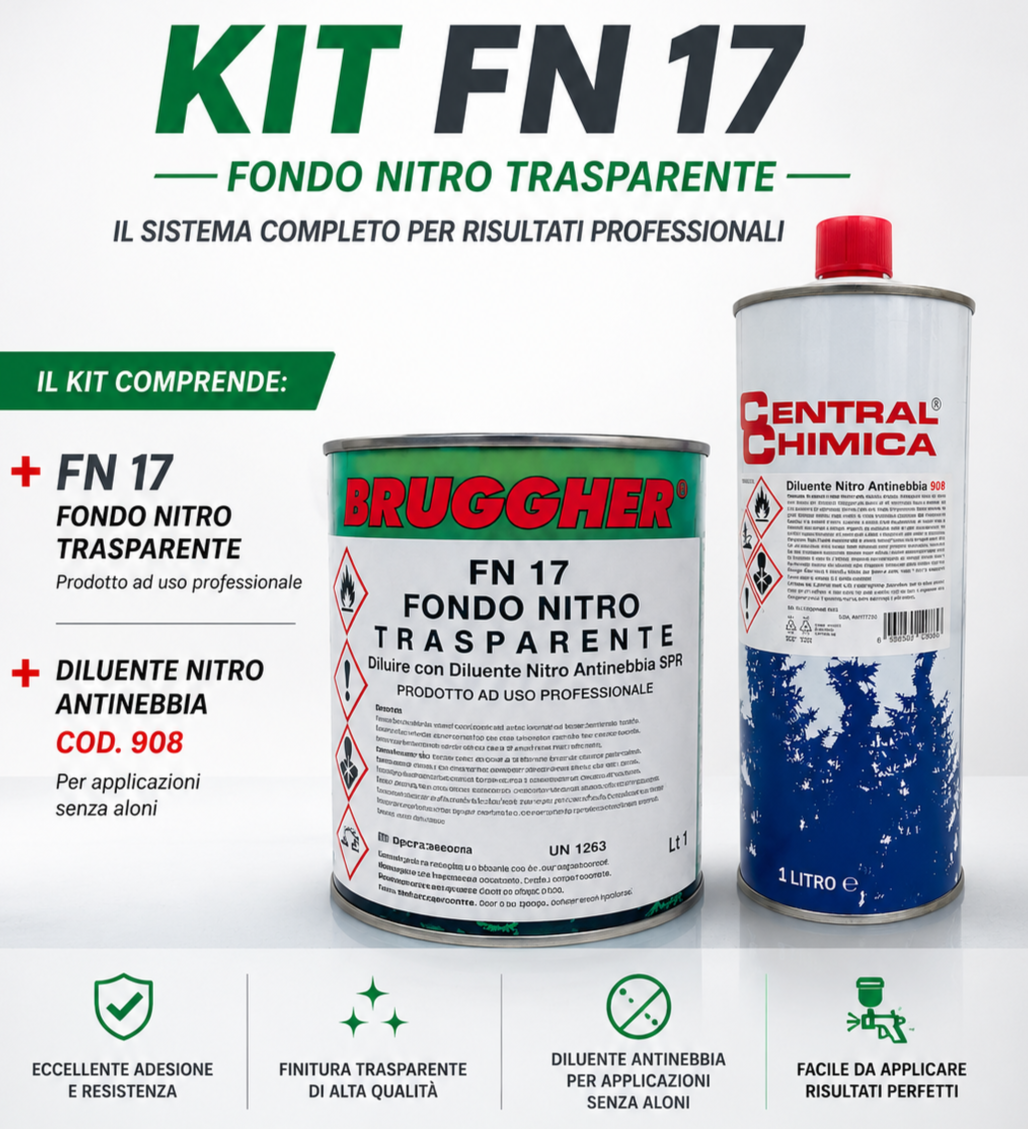 Kit Fondo Nitro Trasparente + Diluente Nitro