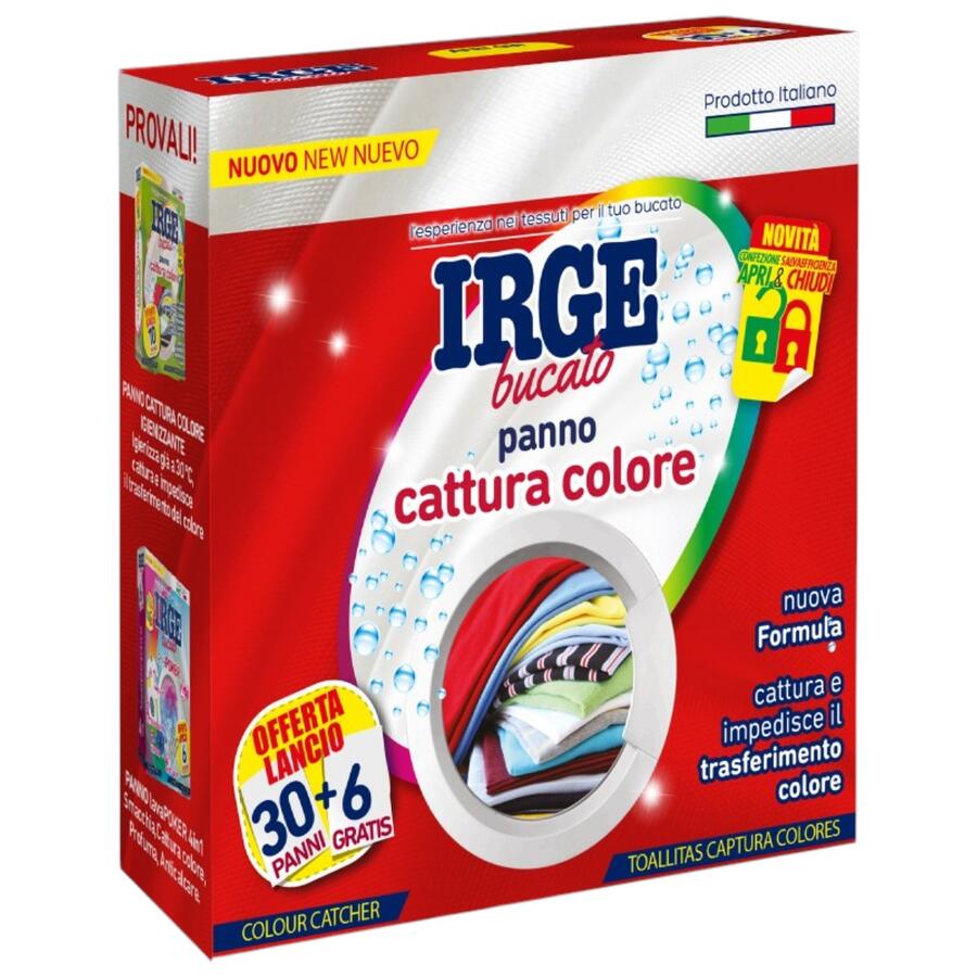 IRGE PANNO CATTURA COLORE 36 FOGLI (Confezione da 12 pezzi) 
