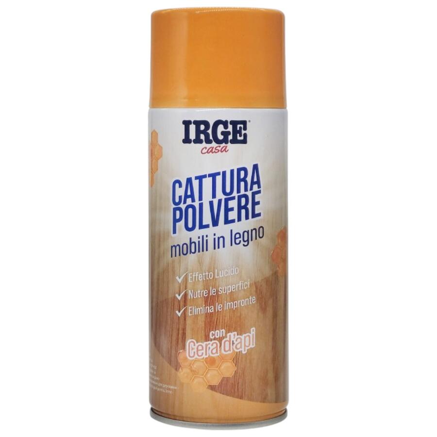 IRGE SPRAY CATTURA POLVERE LEGNO CERA D'API 400 ML (Confezione da 12 pezzi) 
