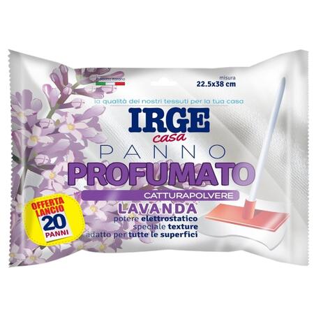 IRGE PANNO CATTURAPOLVERE 20 PEZZI 22,5X38 CM LAVANDA (Confezione da 12 pezzi) 