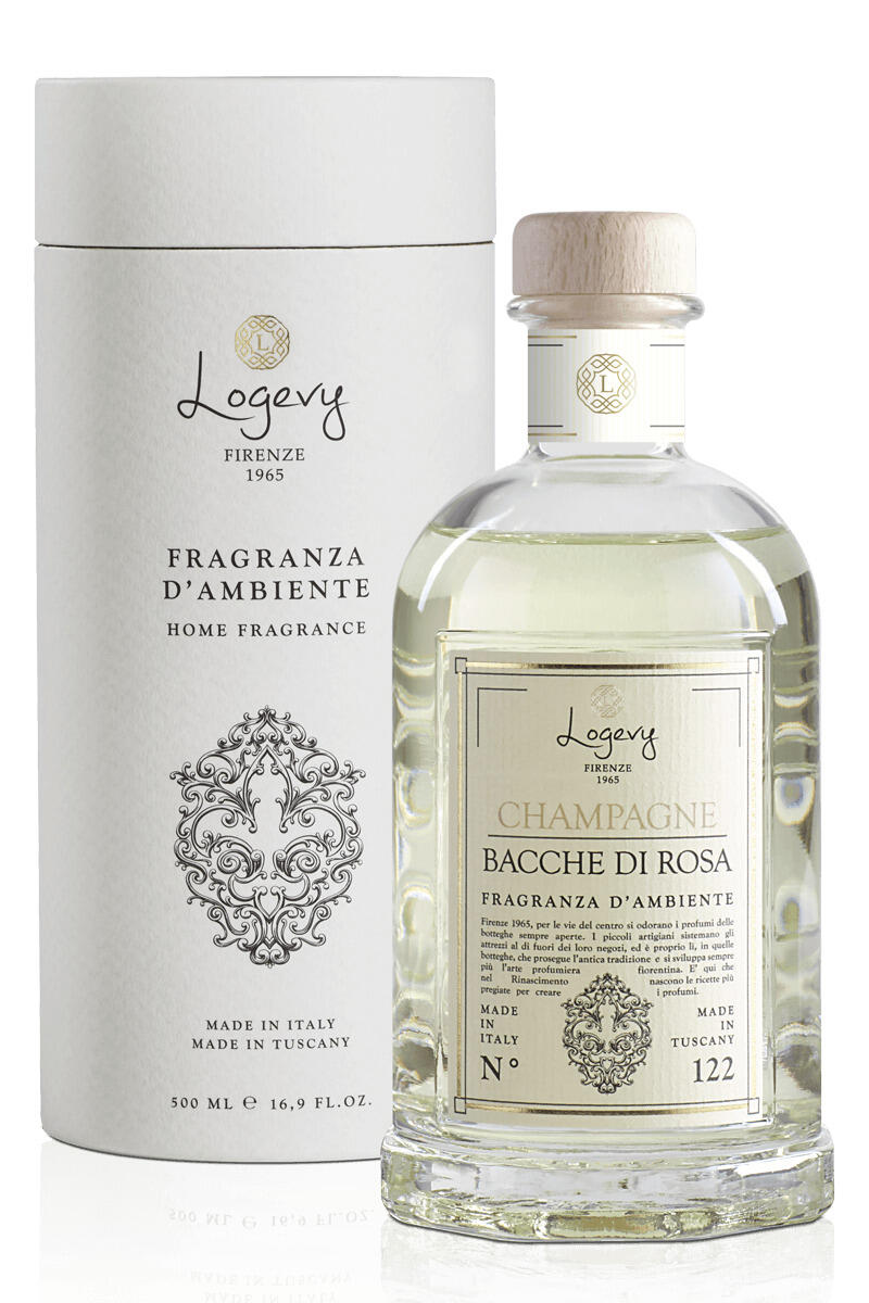 Logevy Firenze 1965 profumatore ambiente Champagne e Bacche di Rosa 500 ML.