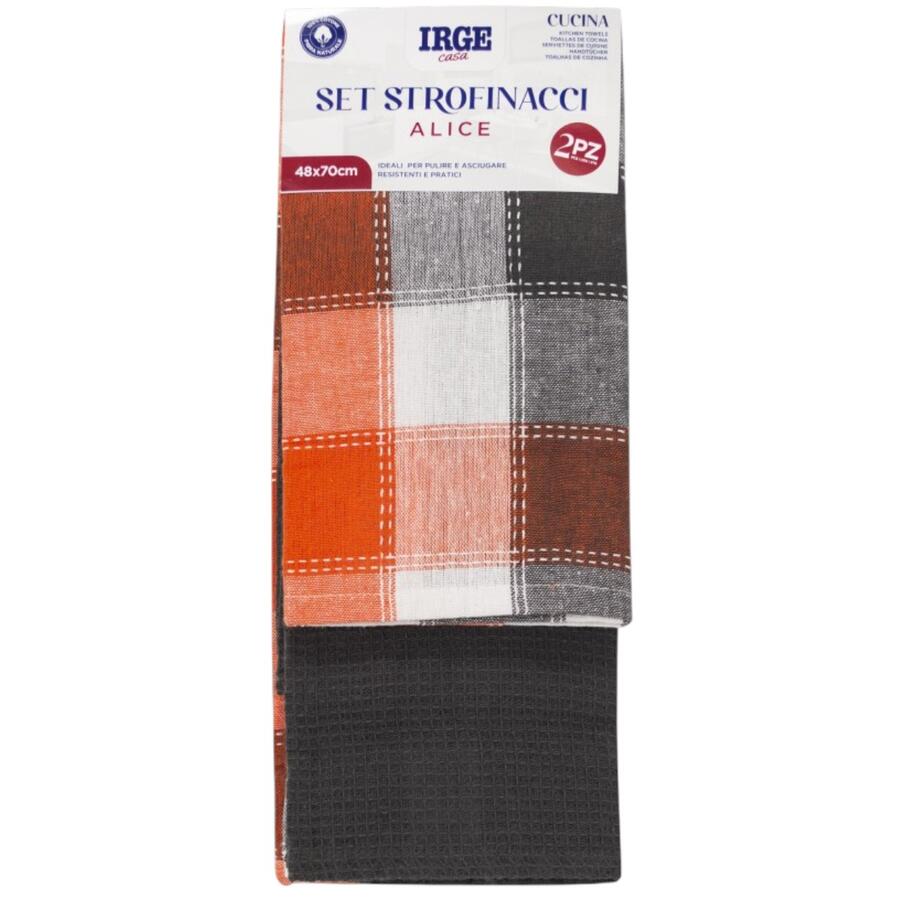 IRGE SET STROFINACCI ALICE 2 PEZZI 48X70 CM (Confezione da 12 pezzi) 