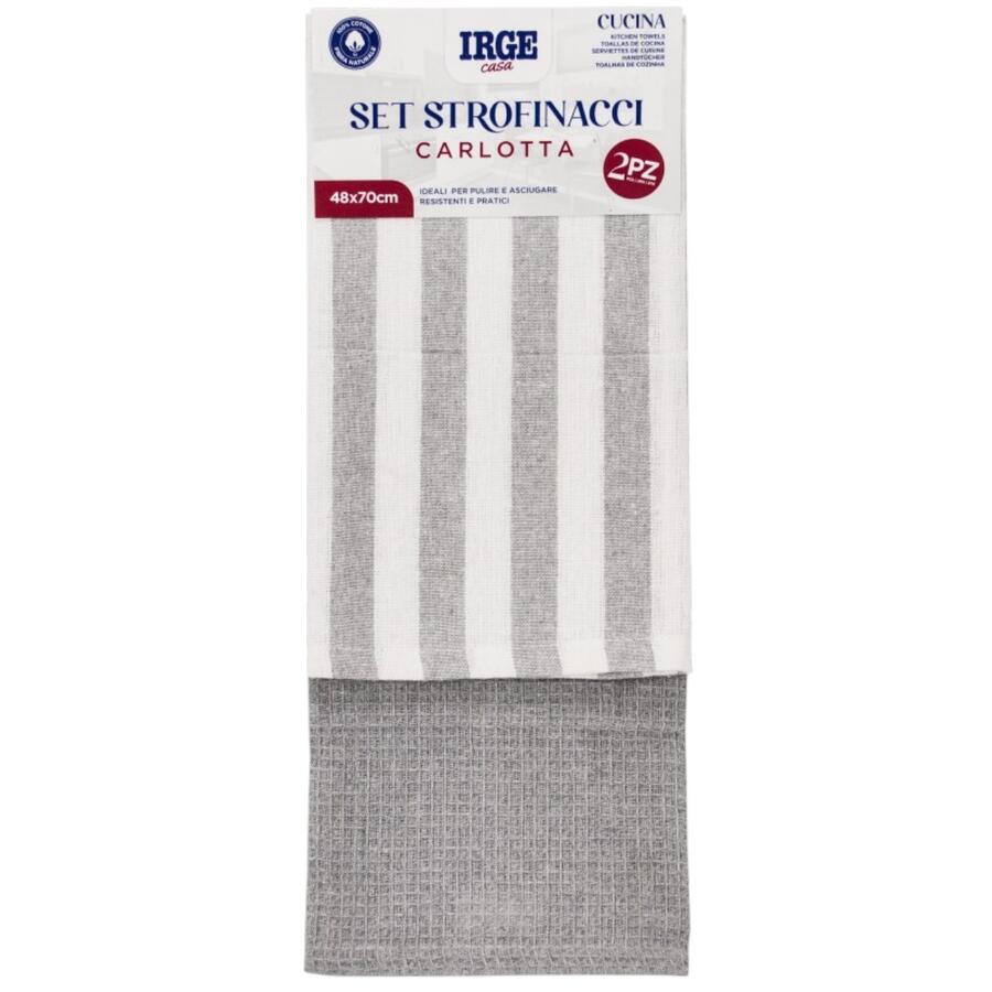 IRGE SET STROFINACCI CARLOTTA 2 PEZZI 48X70 CM (Confezione da 12 pezzi) 