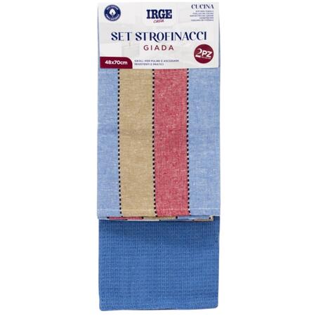 IRGE SET STROFINACCI GIADA 2 PEZZI 48X70 CM (Confezione da 12 pezzi) 