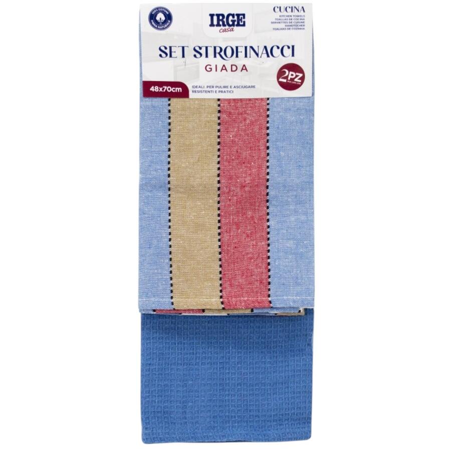 IRGE SET STROFINACCI GIADA 2 PEZZI 48X70 CM (Confezione da 12 pezzi) 
