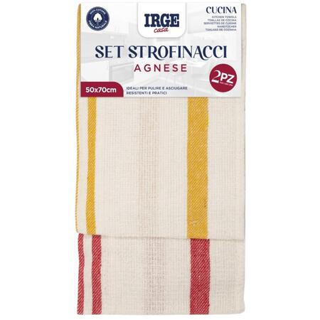 IRGE SET STROFINACCI AGNESE 2 PEZZI 50X70 CM (Confezione da 10 pezzi) 