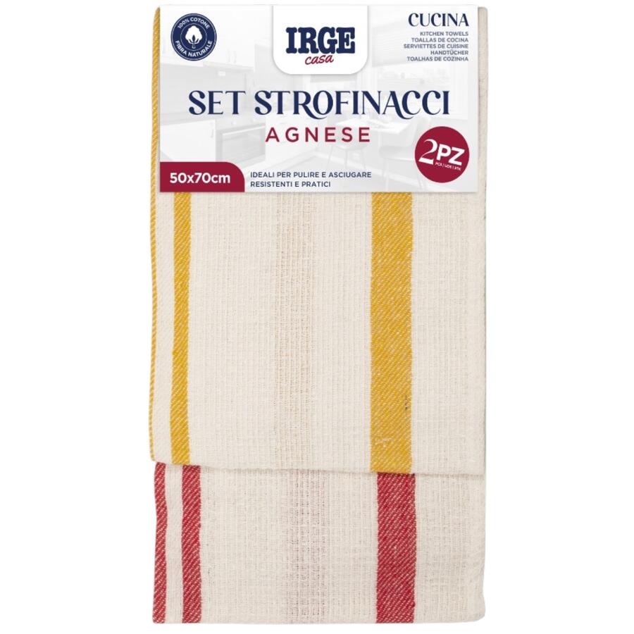 IRGE SET STROFINACCI AGNESE 2 PEZZI 50X70 CM (Confezione da 10 pezzi) 