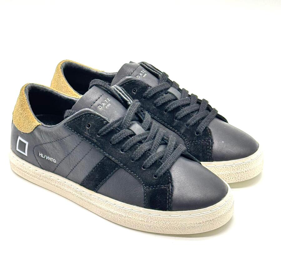 D.A.T.E. Sneaker in pelle e camoscio nere