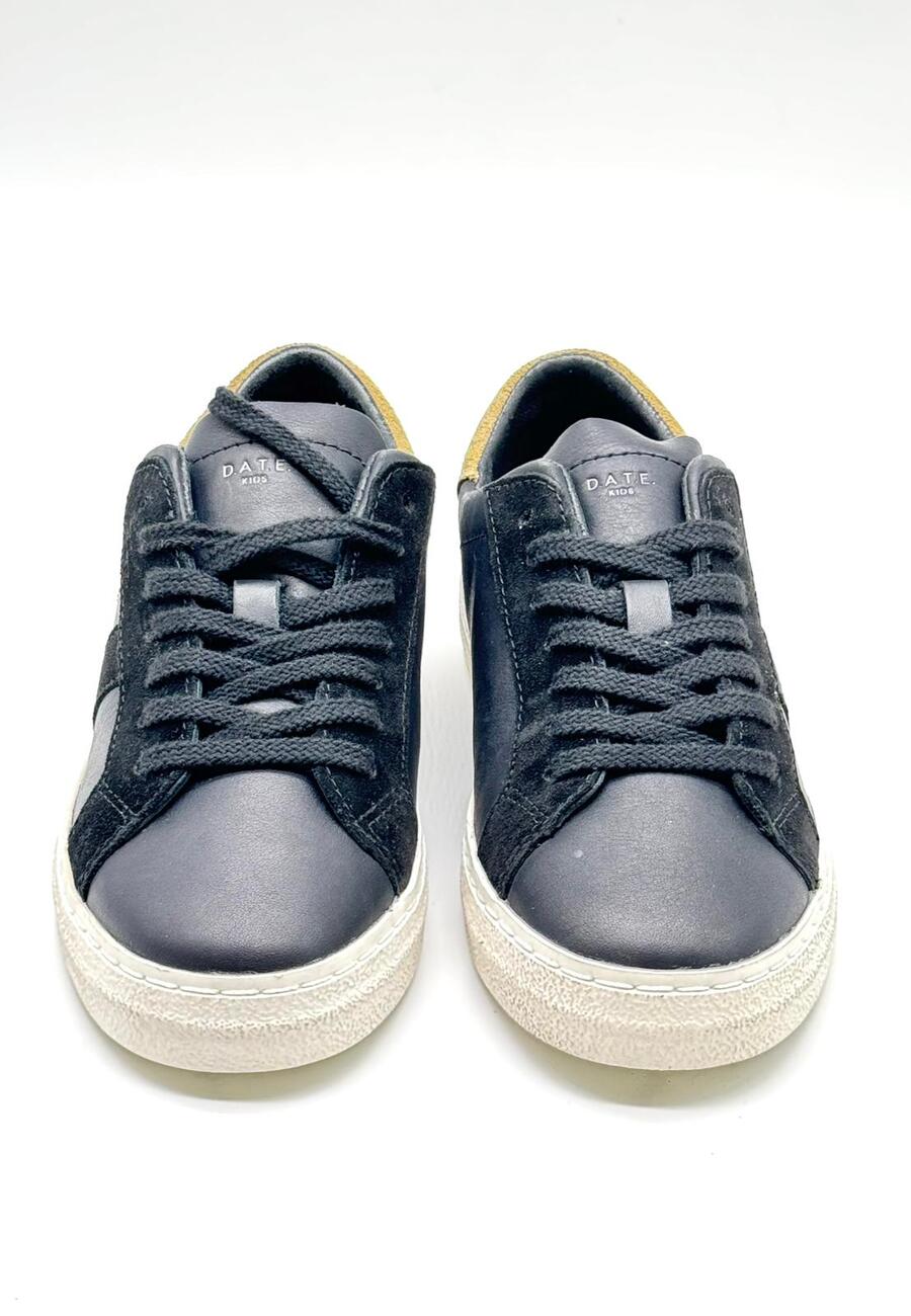 D.A.T.E. Sneaker in pelle e camoscio nere