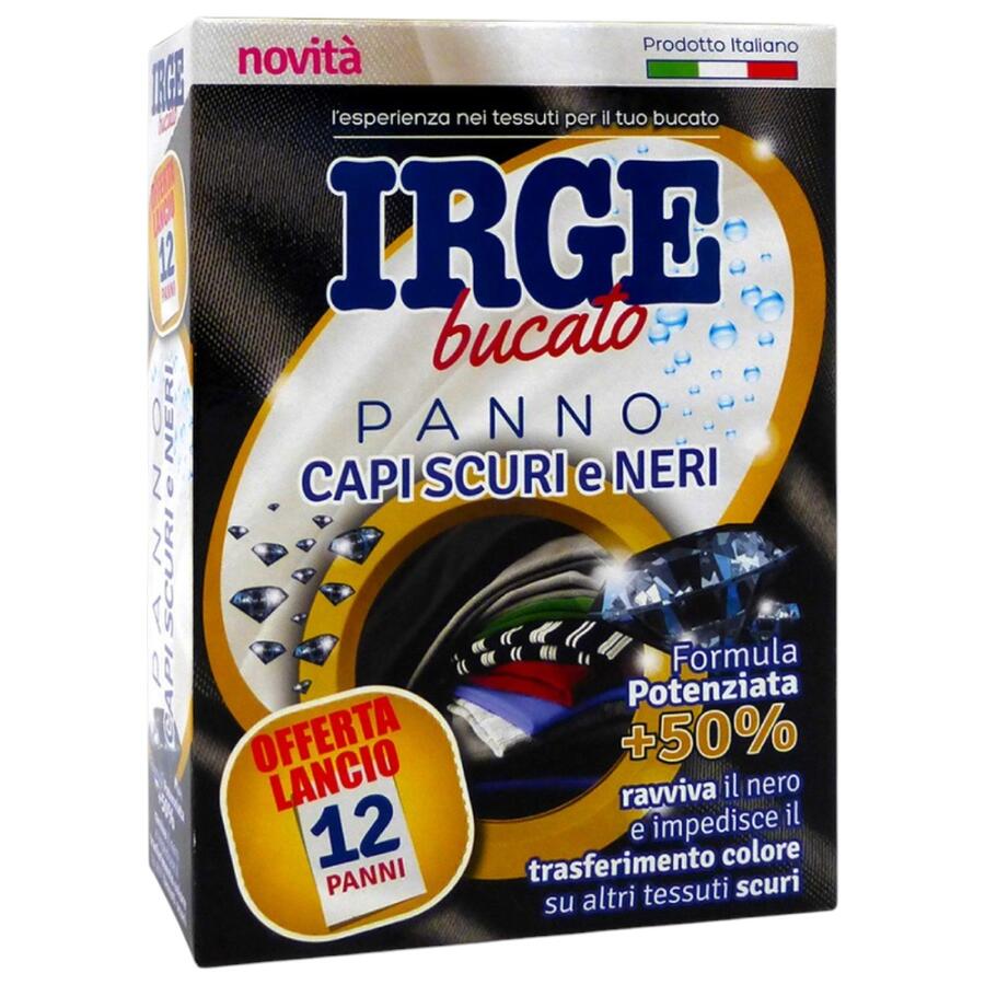 IRGE PANNO CATTURA COLORE CAPI SCURI E NERI 12 FOGLI (Confezione da 10 pezzi) 