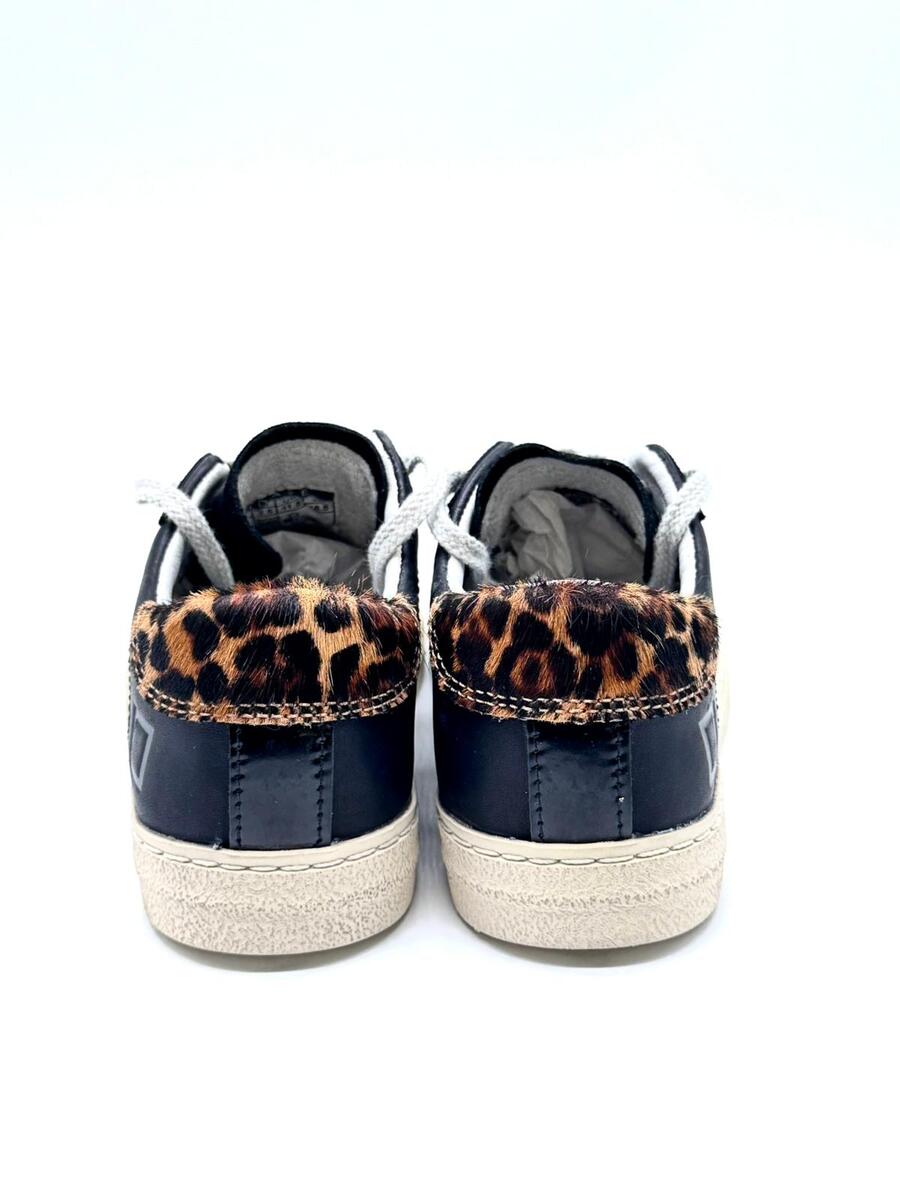 D.A.T.E. Sneaker  in pelle nere/animalier