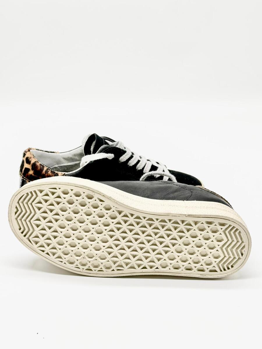 D.A.T.E. Sneaker  in pelle nere/animalier