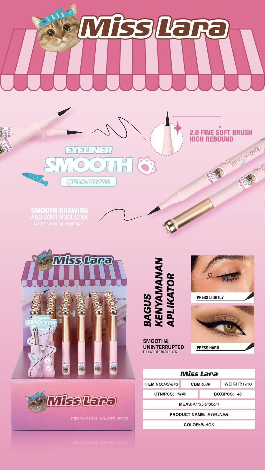 MISS LARA EYELINER SMOOTH [Conf.da 48 pezzi]
