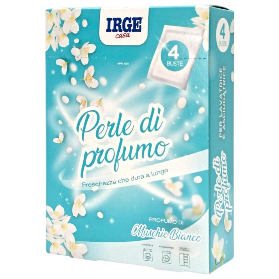 IRGE ESSENZE IN PERLE 4 BUSTINE MUSCHIO BIANCO (Confezione da 10 pezzi) 