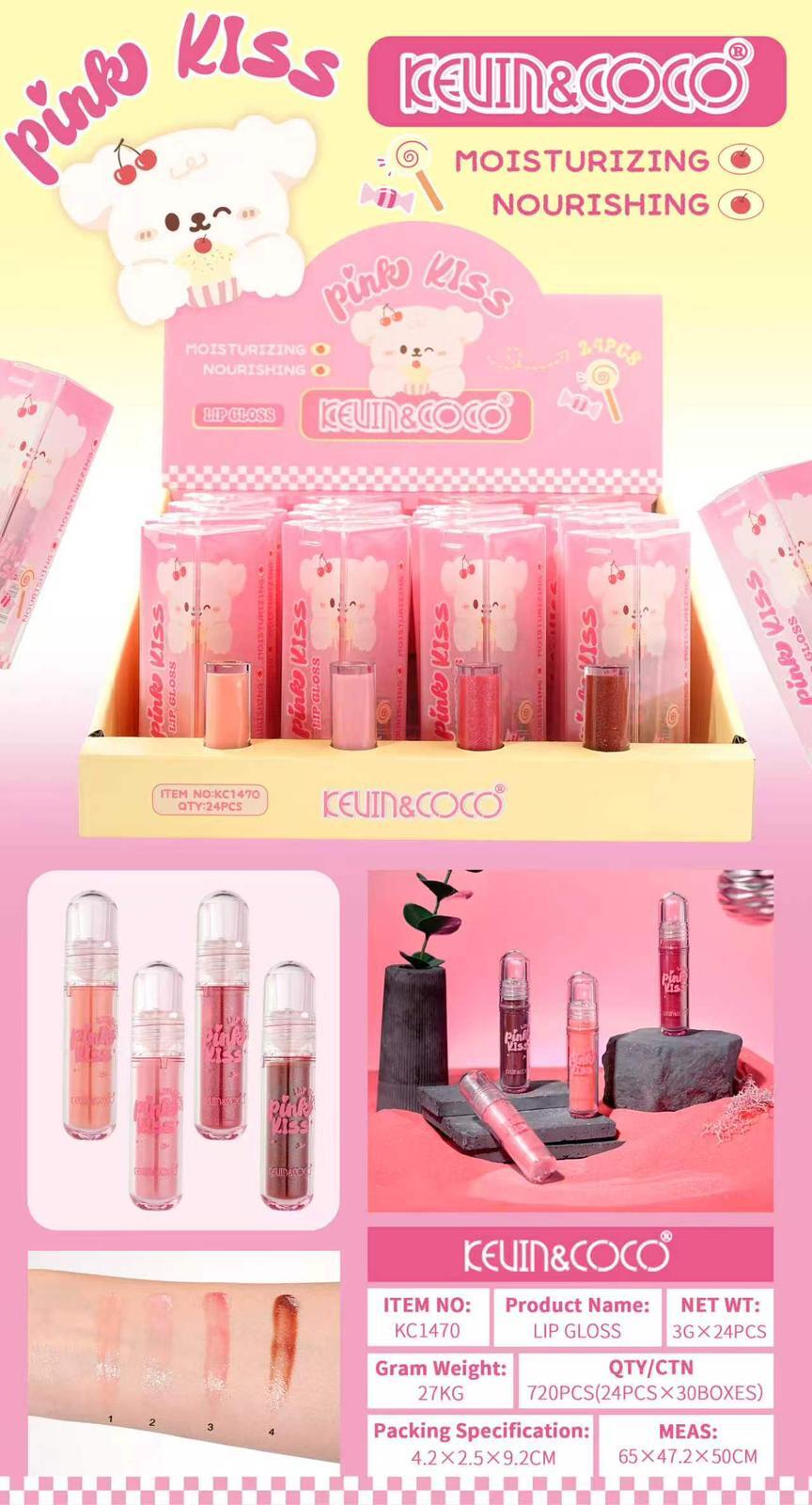 KEVIN & COCO PINK KISS LIP GLOSS [Conf. da 24 pezzi]