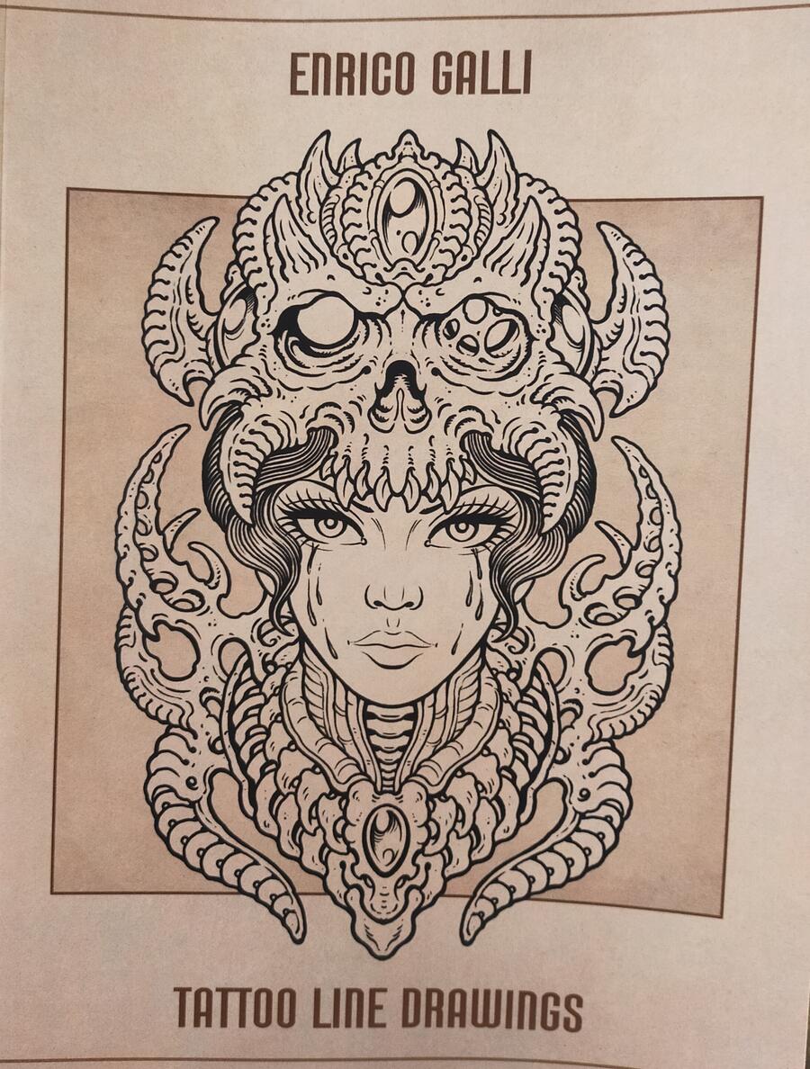 Enrico Galli - Tattoo Line Drawings