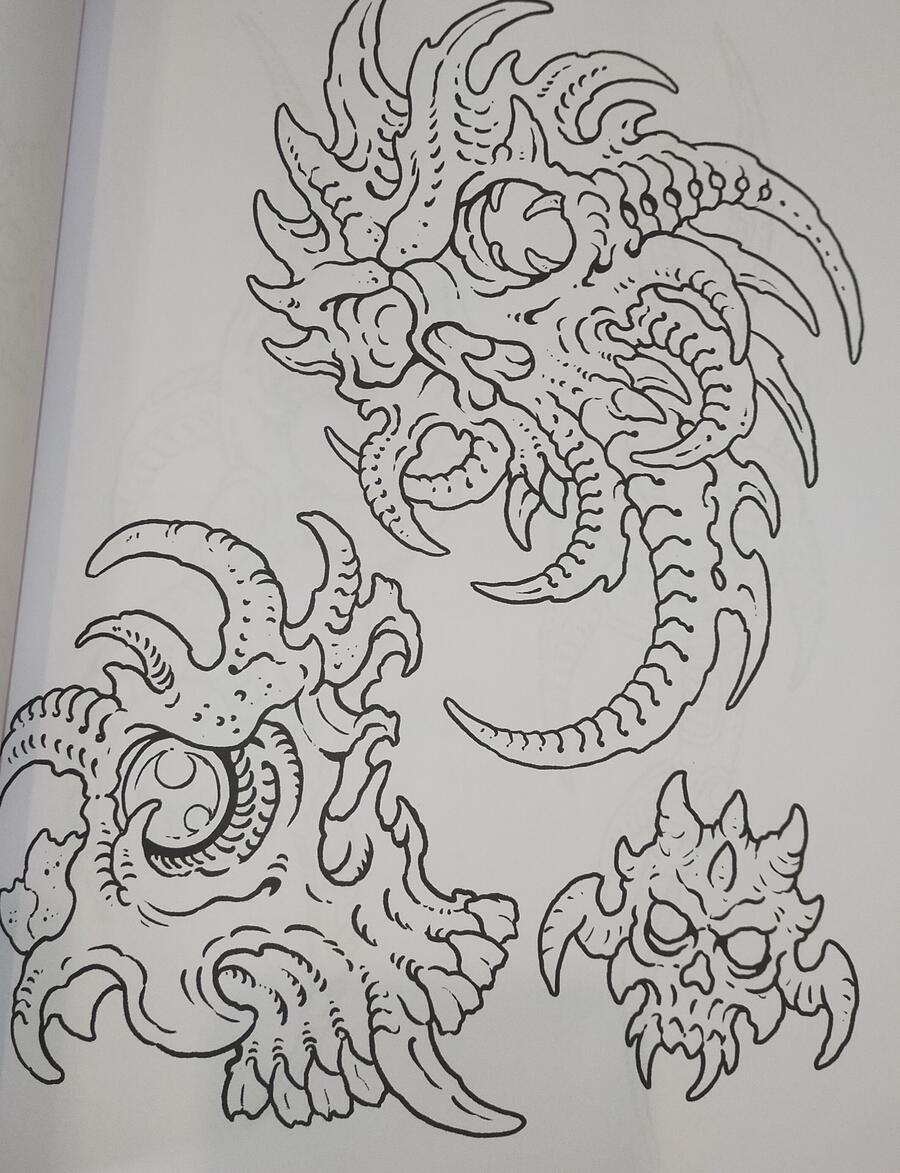 Enrico Galli - Tattoo Line Drawings