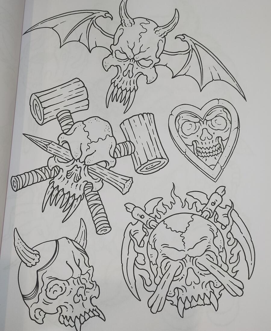 Enrico Galli - Tattoo Line Drawings