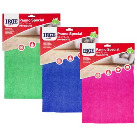 IRGE PANNO MICROFIBRA SPECIAL PAVIMENTI 50X70 CM (Confezione da 12 pezzi) 