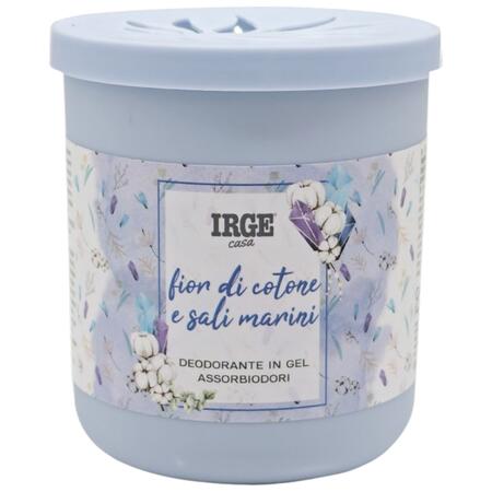 IRGE DEODORANTE IN GEL ASSORBIODORI 190 GR FIOR DI COTONE E SALI MARINI (Confezione da 12 pezzi) 
