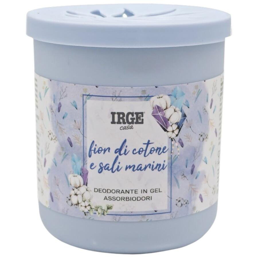 IRGE DEODORANTE IN GEL ASSORBIODORI 190 GR FIOR DI COTONE E SALI MARINI (Confezione da 12 pezzi) 