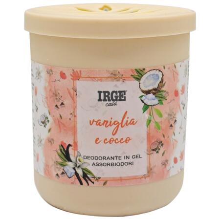 IRGE DEODORANTE IN GEL ASSORBIODORI 190 GR VANIGLIA E COCCO (Confezione da 12 pezzi) 