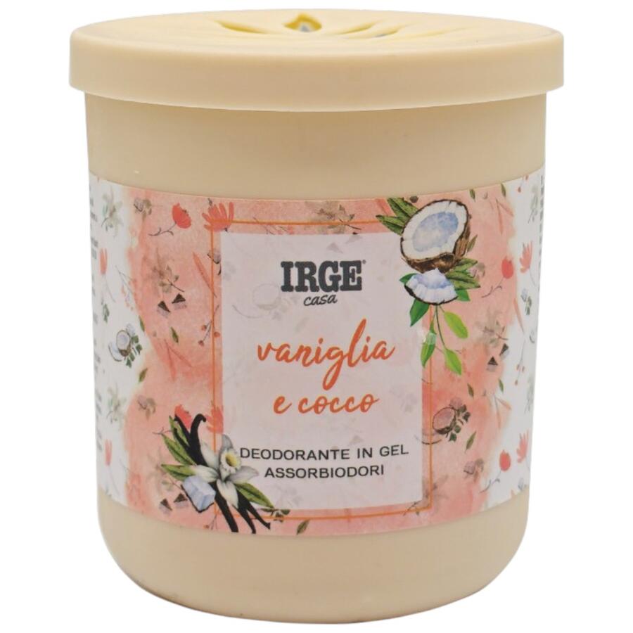 IRGE DEODORANTE IN GEL ASSORBIODORI 190 GR VANIGLIA E COCCO (Confezione da 12 pezzi) 