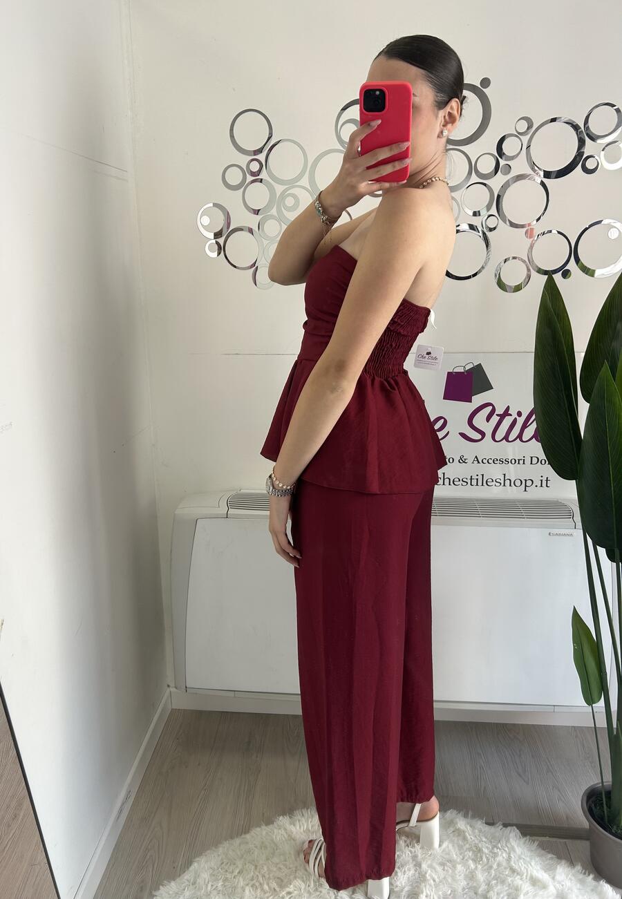 NOVITÀ Completo effetto lino top & pantalone