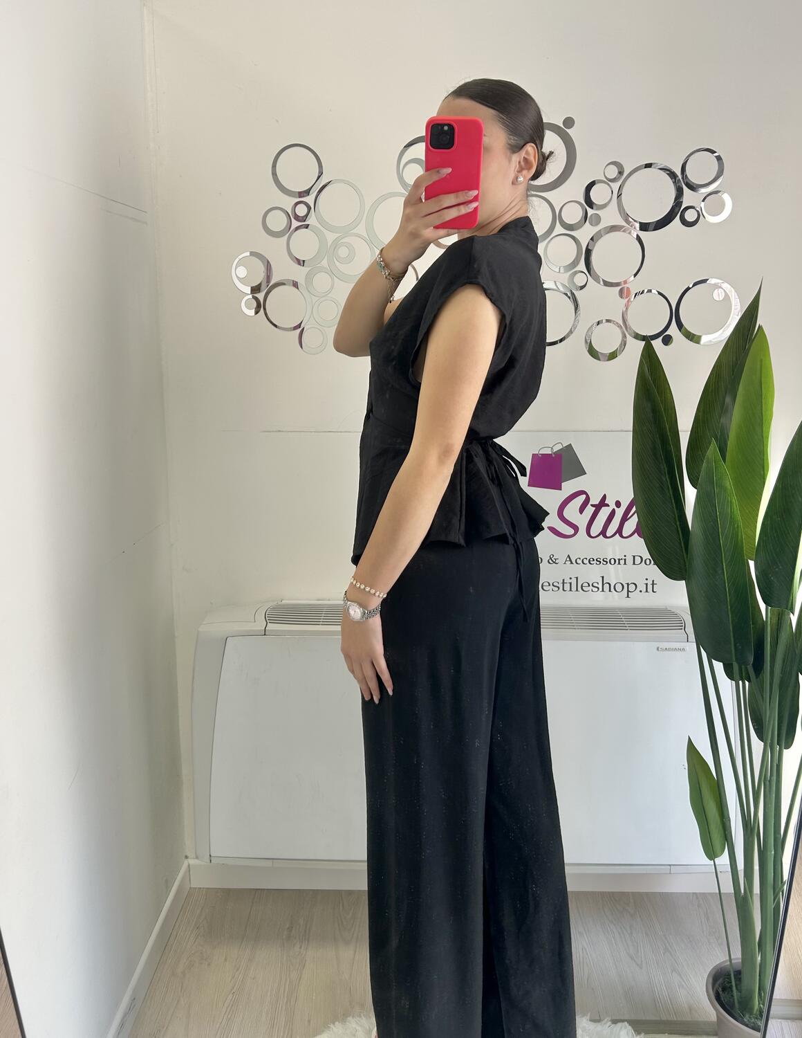 NOVITÀ Completo effetto lino gilèt & pantalone