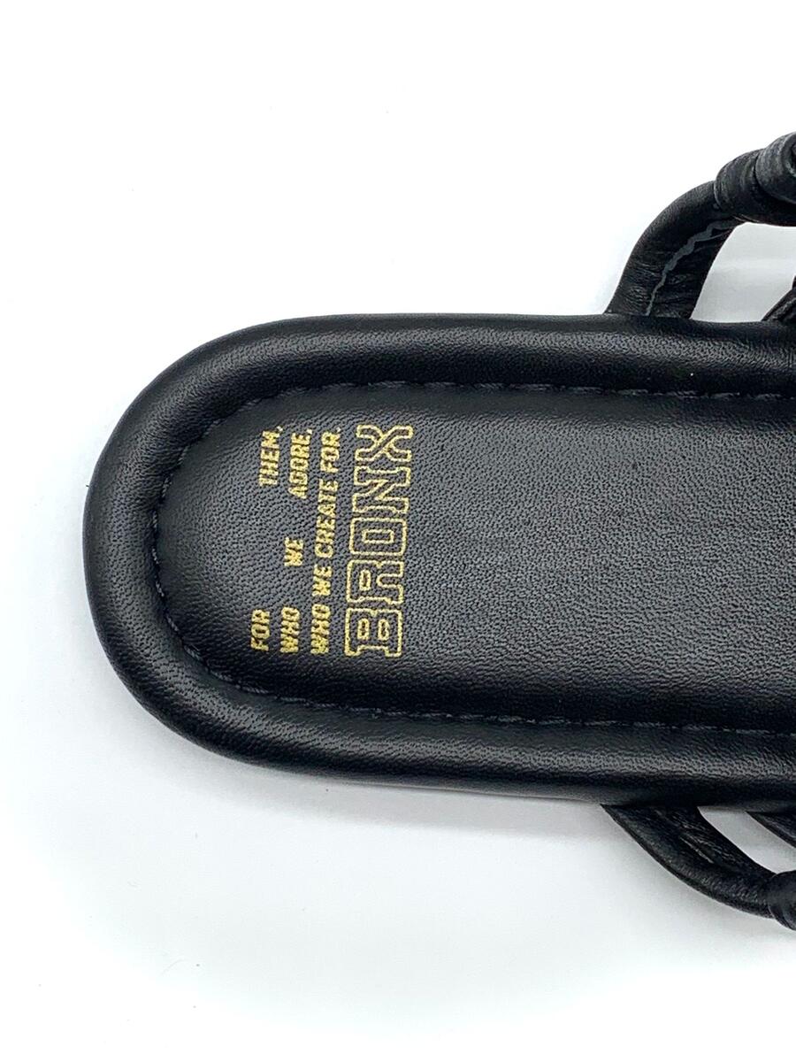 BRONX Ciabatta intrecciata in pelle nera