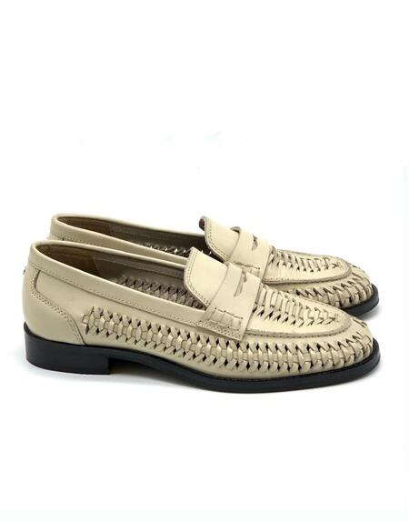 BRONX Mocassino in pelle avorio