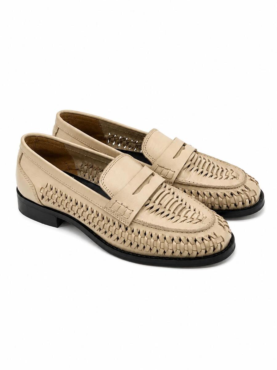 BRONX Mocassino in pelle avorio