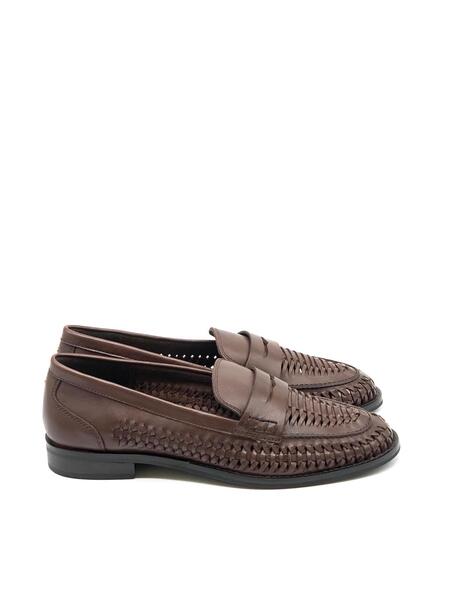 BRONX Mocassino in pelle marrone