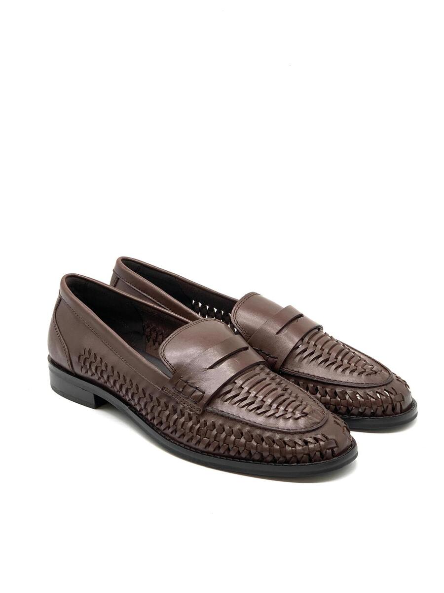 BRONX Mocassino in pelle marrone