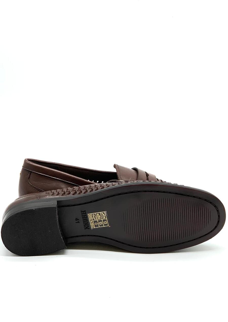 BRONX Mocassino in pelle marrone